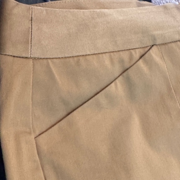 EUC Beautiful Jones New York Women's Camel Trousers Snap ZipFront Dry Cleaned - Picture 6 of 7